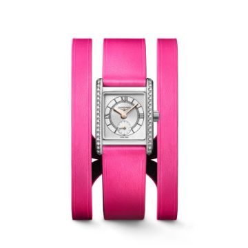 Longines Mini DolceVita 21.5 Quartz Stainless Steel - Diamond / 150th Kentucky Derby / Triple Cuff Pink