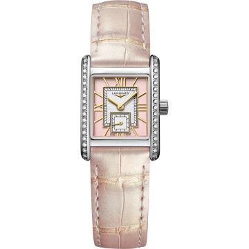 Longines Mini Dolce Vita 21.5 Quartz Stainless Steel - Diamond / Pink
