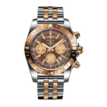 Breitling Chronomat 44 GMT Stainless Steel / Rose Gold / Metallica Brown / Bracelet