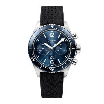 Glashütte Original SeaQ Chronograph Stainless Steel / Blue / Rubber - Pin