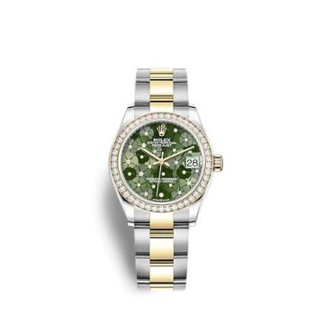 Rolex Datejust 31 Stainless Steel - Yellow Gold / Diamond/ Olive - Floral / Oyster