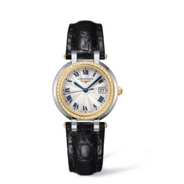 Longines PrimaLuna Quartz 30 Stainless Steel / Yellow Gold / Diamond / Silver - Roman