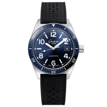 Glashütte Original SeaQ Date Stainless Steel / Blue / Rubber - Pin