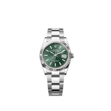 Rolex Datejust 36 Stainless Steel / Fluted / Green / Oyster