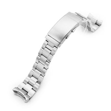 Super-O Boyer Watch Band for Seiko 5 Sports 42.5mm SRPD51 SRPD55 SBSA003, Stainless Steel - Brushed, Wetsuit Ratchet Diver Clasp - 18mm
