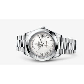 Rolex Day-Date II Platinum White Roman