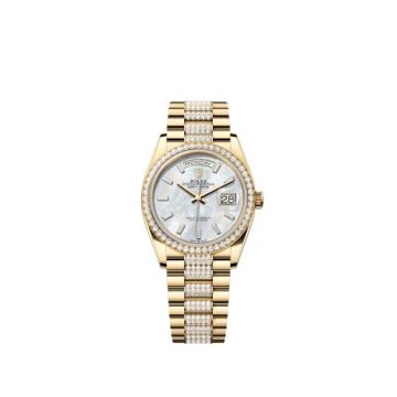 Rolex Day-Date 36 Yellow Gold - Baguette / MOP - Diamond / President - Diamond