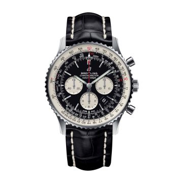 Breitling Navitimer 1 B01 Chronograph 46 Stainless Steel / Black / Croco / Pin