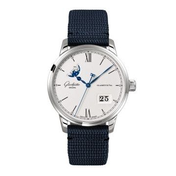 Glashütte Original Senator Excellence Panorama Date Moonphase Stainless Steel / Silver / Synthetic