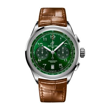 Breitling Premier B01 Chronograph 42 Stainless Steel / Green / Alligator
