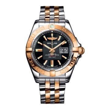 Breitling Galactic 41 Stainless Steel / Rose Gold / Trophy Black / Bracelet