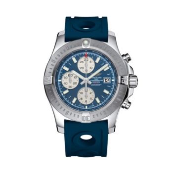 Breitling Colt Chronograph Automatic Stainless Steel / Mariner Blue / Rubber / Pin