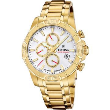 Festina Timeless Chronograph Golden / White 45mm