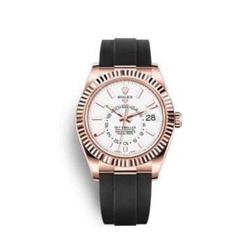 Rolex Sky-Dweller Everose / White / Oysterflex
