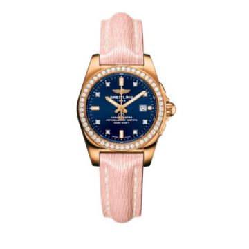 Breitling Galactic 29 Rose Gold / Diamond / Horizon Blue Diamond / Sahara