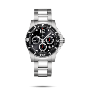 Longines HydroConquest 41 Automatic Chronograph Stainless Steel / Black / Bracelet