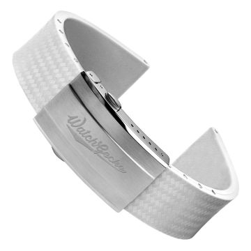 400 CTS Italian Rubber Divers Reversible Watch Strap - White - 22mm