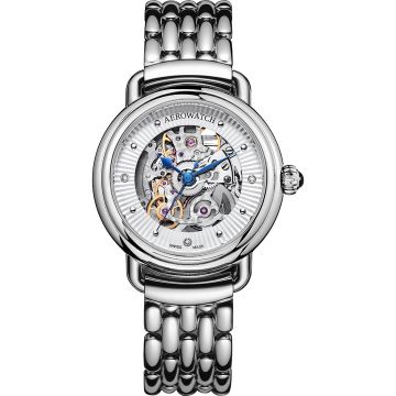 Aerowatch 1942 Lady Automatic Skeleton Stainless steel