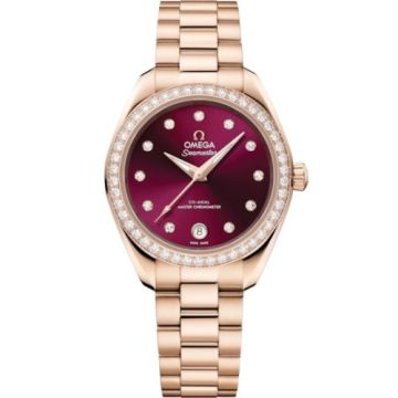 Omega Seamaster Aqua Terra 150M Master Co-Axial 30 Sedna Gold - Diamond / Burgundy