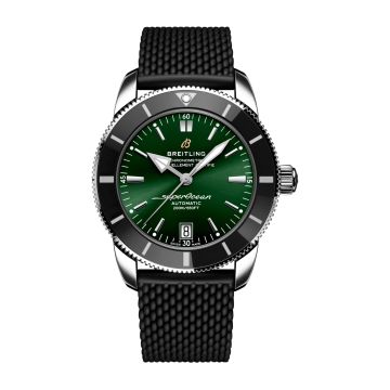 Breitling Superocean Heritage II 42 Stainless Steel / Green / Rubber / Folding