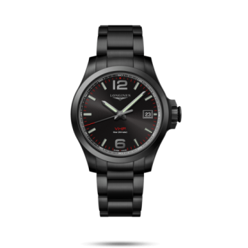 Longines Conquest V.H.P. 41 PVD / Black / Bracelet
