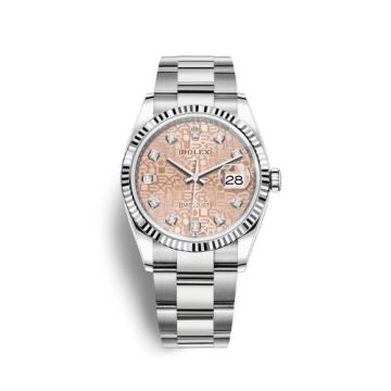 Rolex Datejust 36 Stainless Steel / Fluted / Pink Jubilee / Oyster