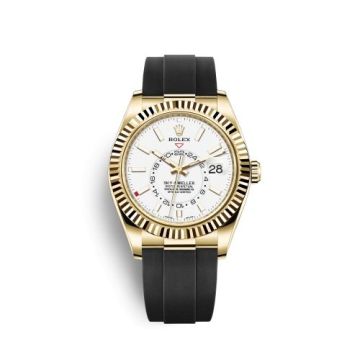 Rolex Sky-Dweller Yellow Gold / White / Oysterflex