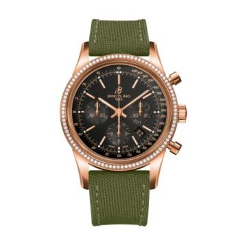 Breitling Transocean Chronograph Red Gold / Diamond / Black / Military