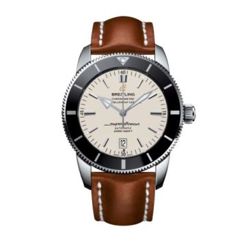 Breitling Superocean Heritage II 46 Stainless Steel / Black / Silver / Calf / Pin