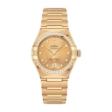 Omega Constellation Manhattan 29 Co-Axial Master Chronometer Yellow Gold / Champagne / Diamond