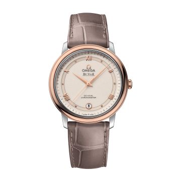 Omega De Ville Prestige Co-Axial 36.8 Stainless Steel / Red Gold / Vintage Ivory