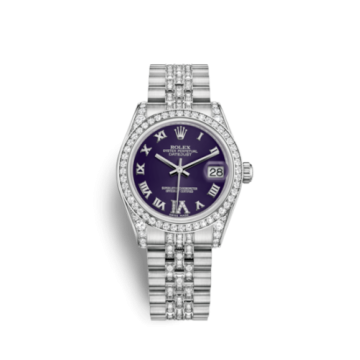 Rolex Datejust 31 White Gold Diamond / Jubilee Diamond / Purple Roman