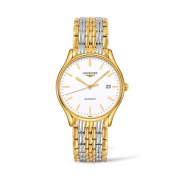 Longines Lyre 38.5 Automatic PVD Gold / White / Bracelet