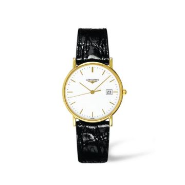 Longines Presence 33.5 Quartz Yellow Gold / White