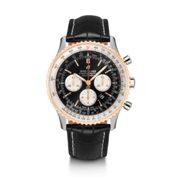 Breitling Navitimer 1 B01 Chronograph 46 Stainless Steel / Red Gold / Black / Croco / Folding