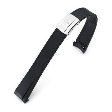 FKM31 Black Rubber Quick Release Watch Band for TUD BB58 - 7.5mm