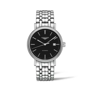 Longines Presence 40 Automatic Stainless Steel / Black / Bracelet