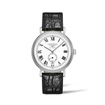 Longines Presence 40 Small Seconds Stainless Steel / White - Roman