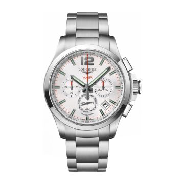 Longines Conquest V.H.P. Chronograph 44 Stainless Steel / Silver / Bracelet