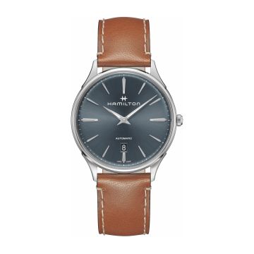 Hamilton Jazzmaster Thinline Auto 40 Stainless Steel / Blue