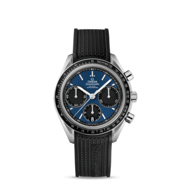 Omega Speedmaster Racing Co-Axial Chronograph Stainless Steel / Blue / Rubber