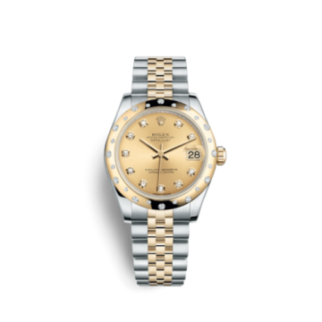 Rolex Datejust 31 Rolesor Yellow Domed Diamond / Jubilee / Champagne Diamond