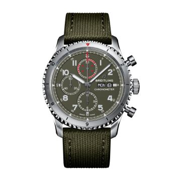 Breitling Aviator 8 Chronograph 43 Stainless Steel / Curtiss Warhawk / Canvas / Tang