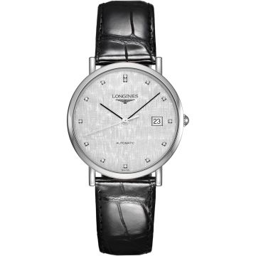 Longines Elegant Collection Automatic 37 Stainless Steel / Silver / Strap