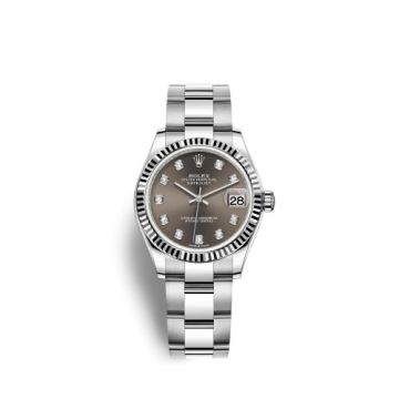 Rolex Datejust 31 Stainless Steel Fluted / Oyster / Grey - Diamonds