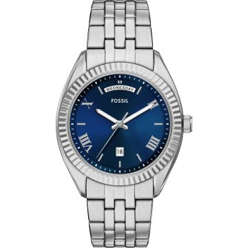 Fossil Campbell Day Date Silver / Blue