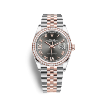 Rolex Datejust 36 Stainless Steel / Everose / Diamond / Slate Roman Diamond / Jubilee