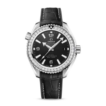 Omega Seamaster Planet Ocean 600M Co-Axial 39.5 Master Chronometer Stainless Steel / Diamond / Black / Alligator