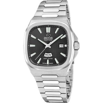 Jaguar Rondcarre Day Date Silvery / Black