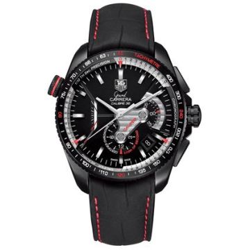 TAG Heuer Grand Carrera Calibre 36RS Caliper Chronograph PVD / Black / Alligator
